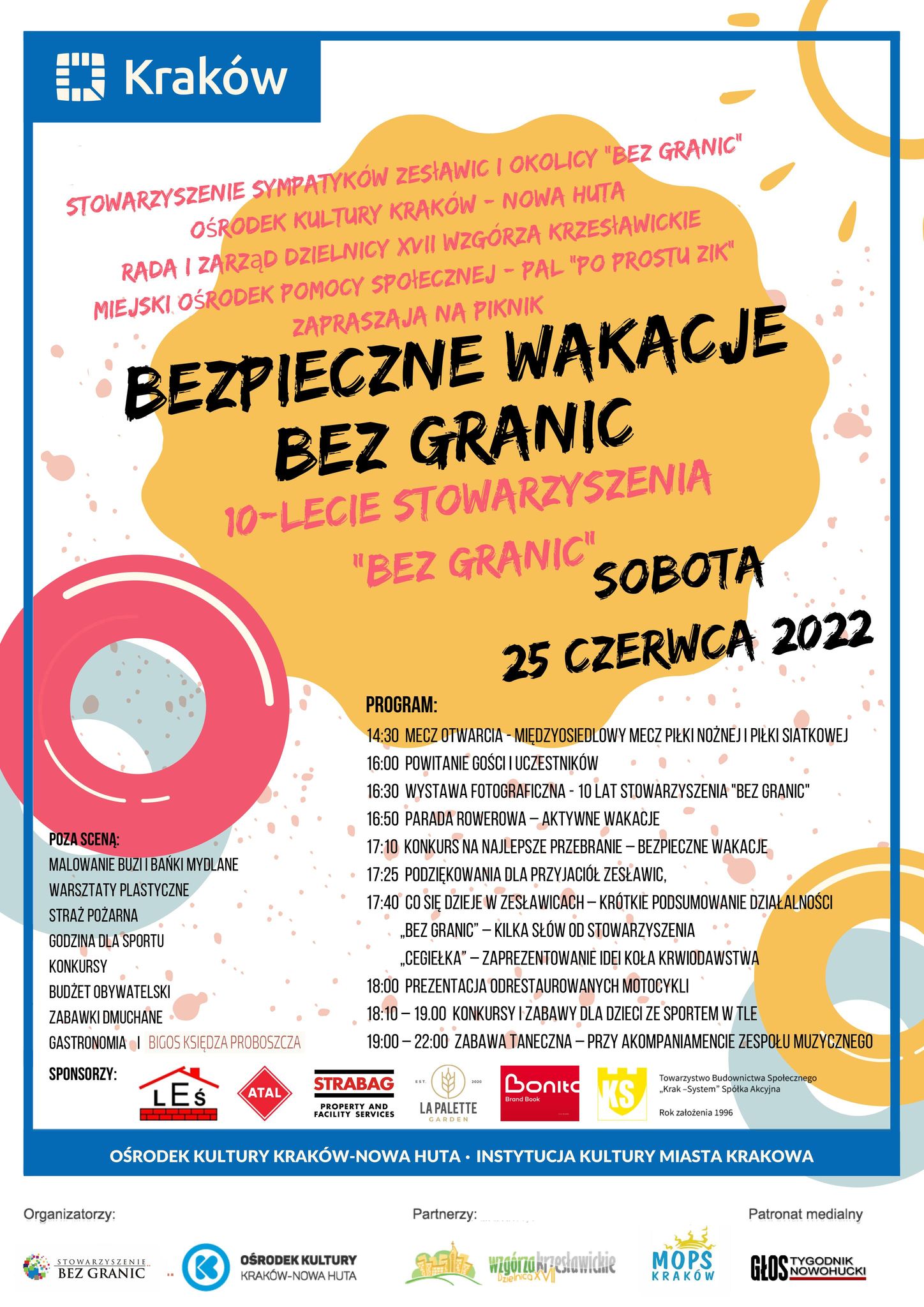 Piknik w Zesławicach  ,,Bezpieczne wakacje bez granic” 25 czerwca 2022r. /sobota/ w godz. 14.3o – 22.oo